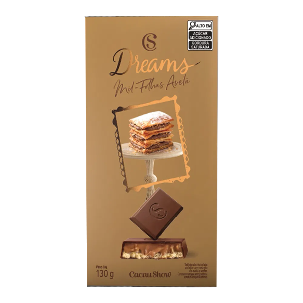 Tablete Dreams Mil-Folhas Avelã 130g - foto 1