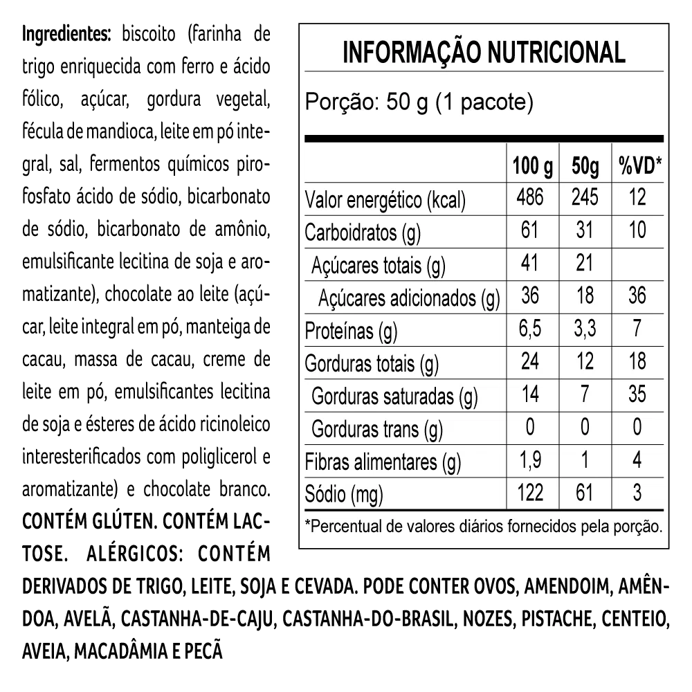 Biscoito Tradicional ao Leite 50g - foto 2