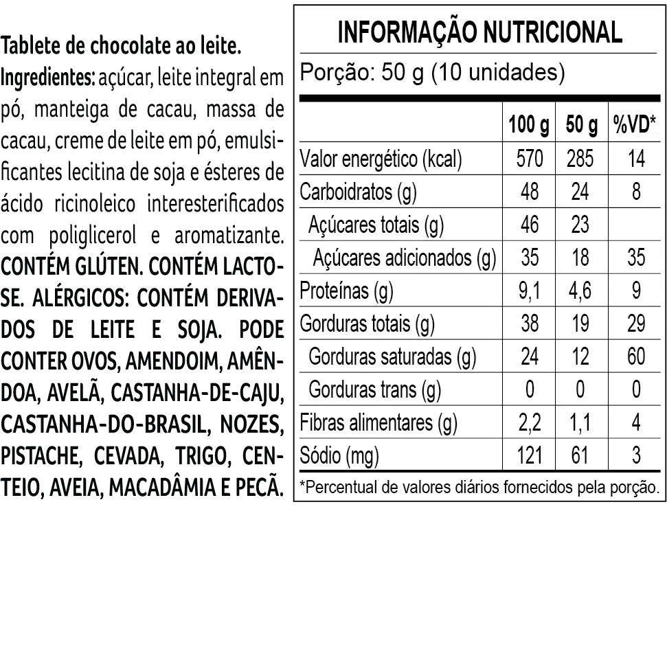Caixa de Tabletes 7 Chocolates 350g - foto 4