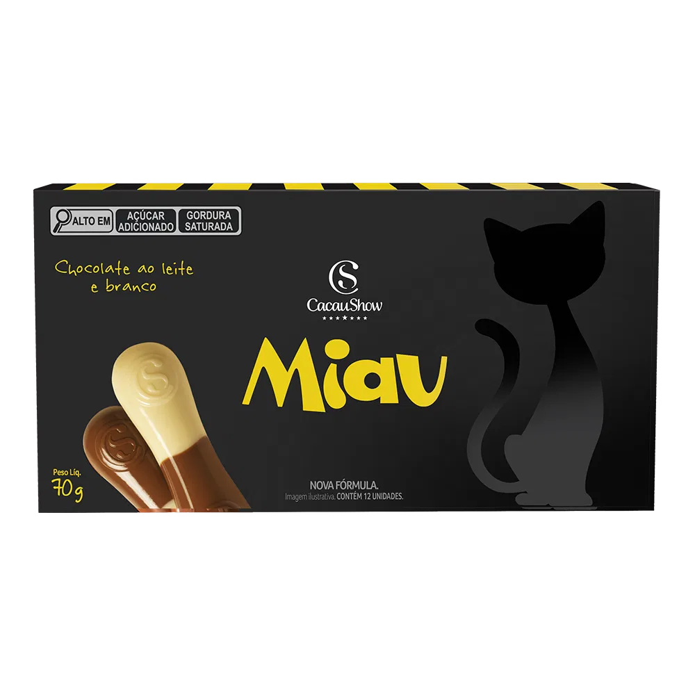 Tablete Miau de Chocolate Mezzo 70g - foto 1