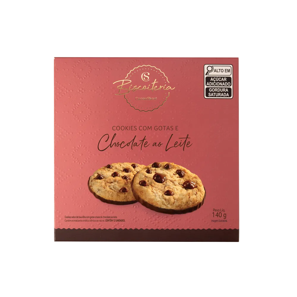Cookies Banhado com Gotas de Chocolate ao Leite 140g - foto 1