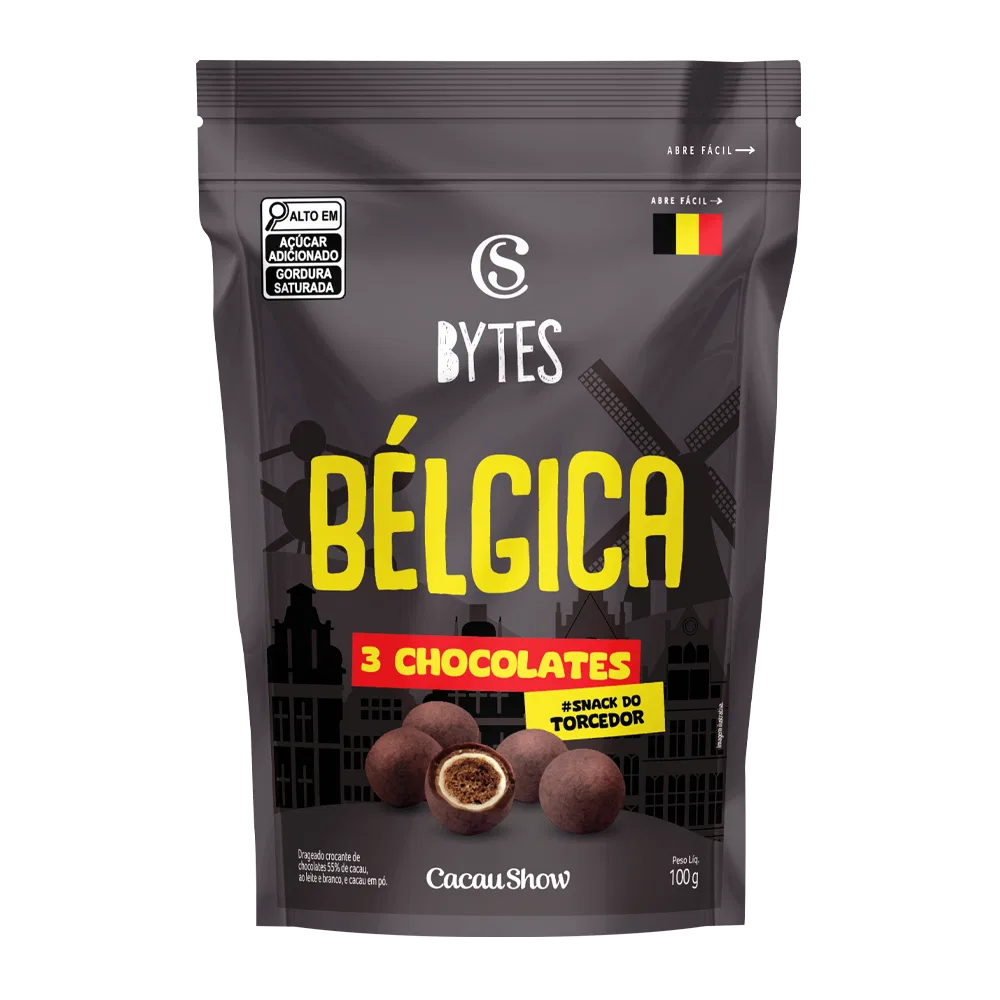 Drageado Bytes Bélgica 3 Chocolates 100g - foto 1
