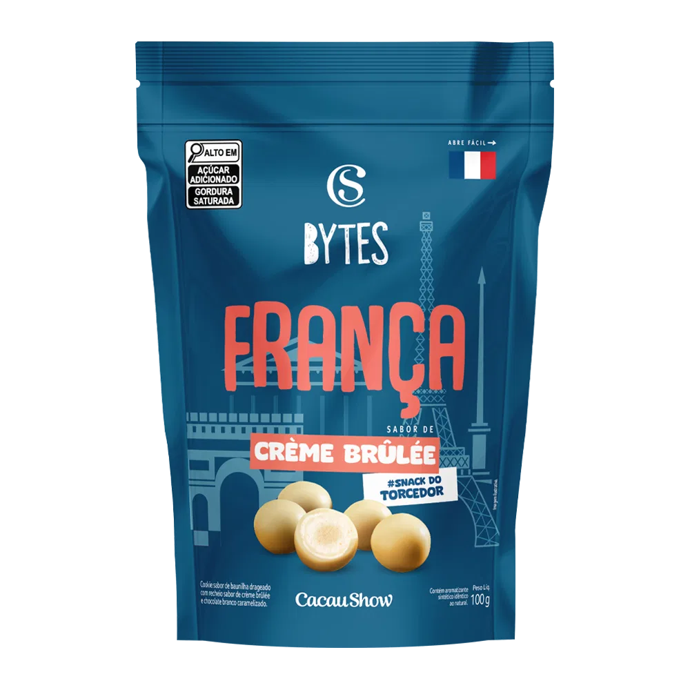 Drageado Bytes Crème Brûlée França 100g - foto 1