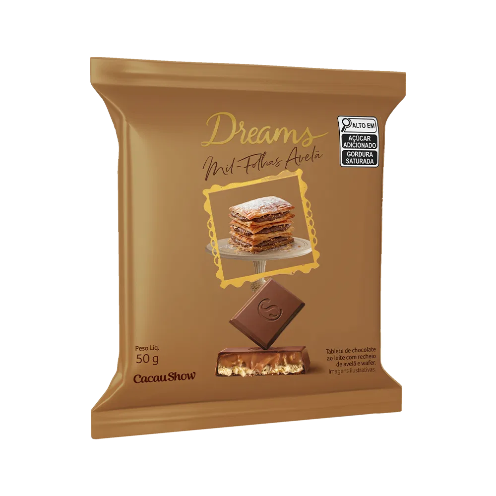 Tablete Dreams Mil-Folhas Avelã 50g - foto 1
