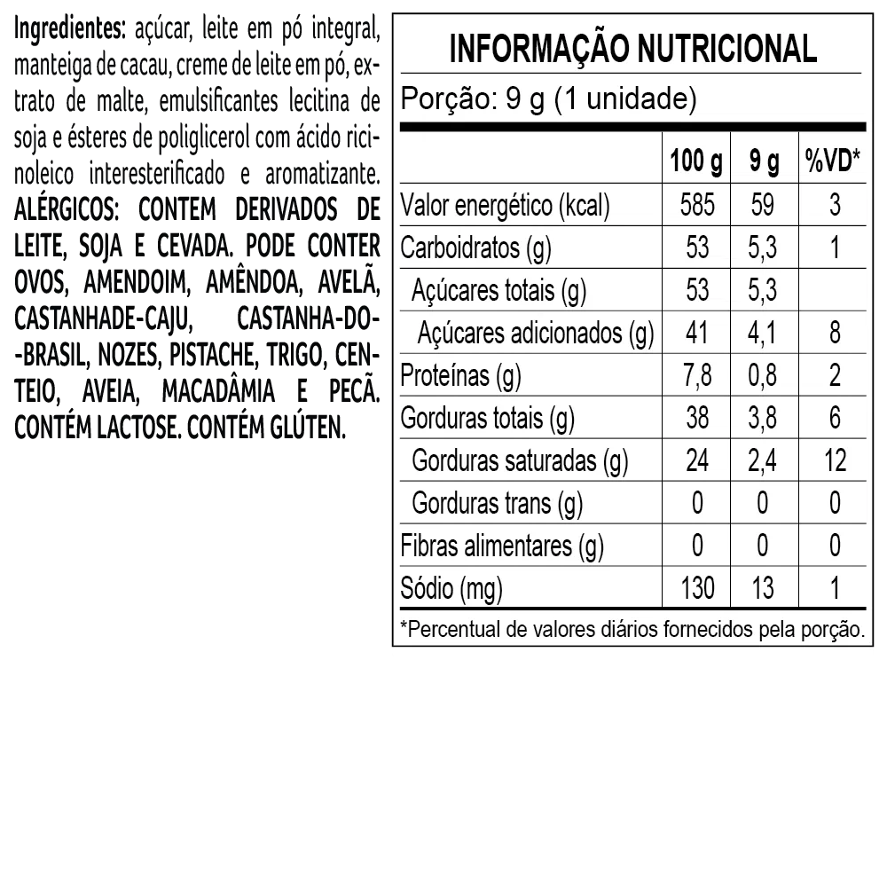 Tablete laCreme de Chocolate Branco 9g - foto 2